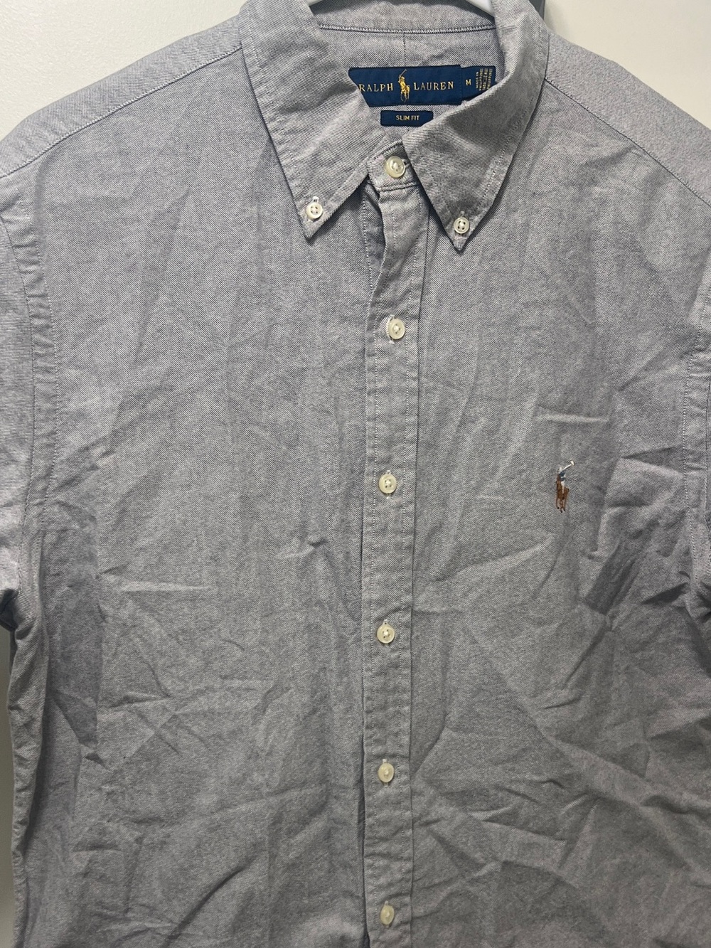 Polo Ralph Lauren Grey Short Sleeve Oxford Shirt